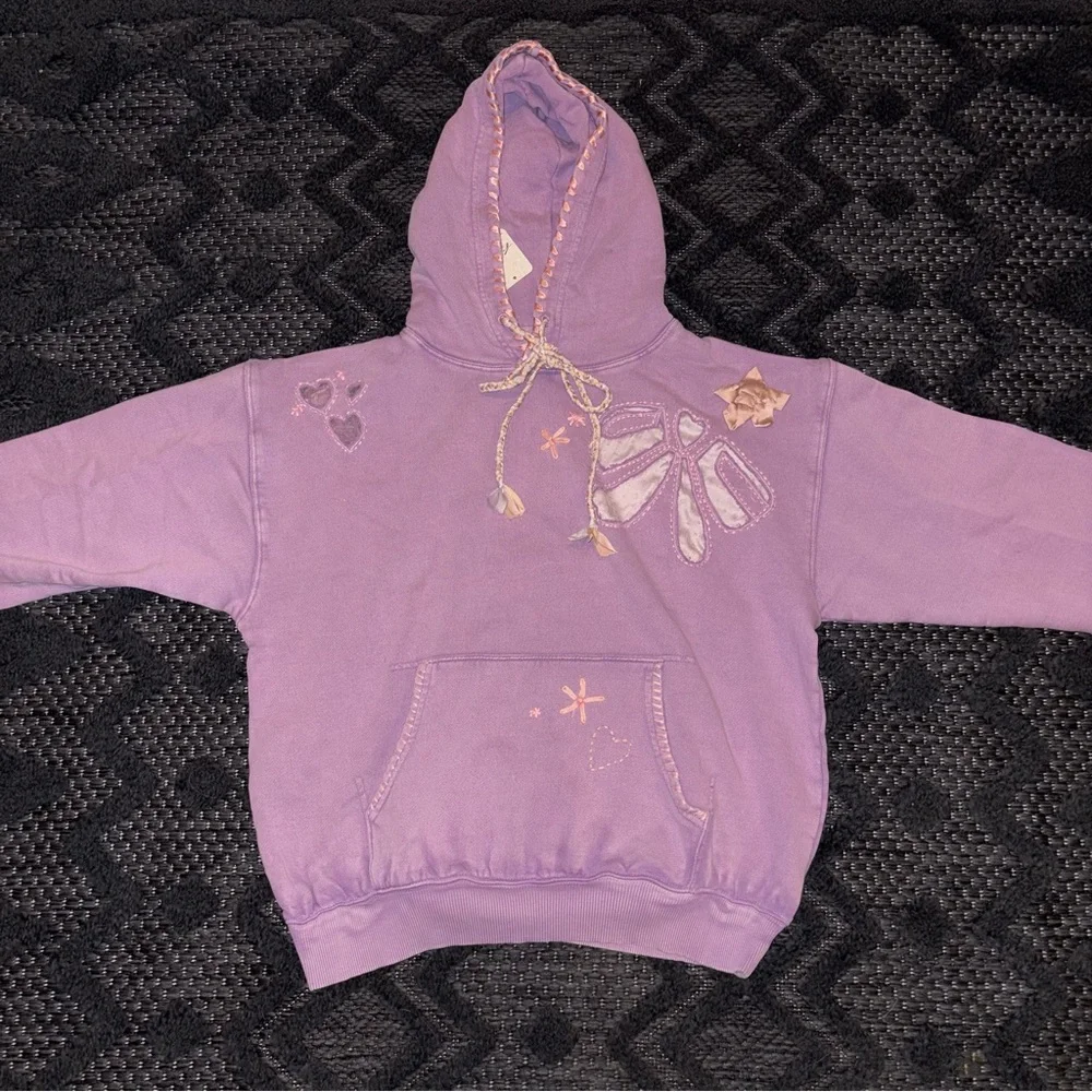 NWT Free People x We The Free Love Letters Hoodie 💜 Lavender - Picture 9 of 16